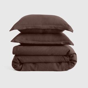 QUINCE ESPRESSO LINEN DUVET SET